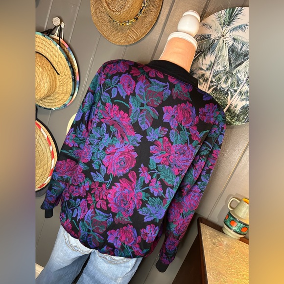 Vintage Rose Style Floral Pullover Sweatshirt Alfred Dunner XL - Picture 4 of 10